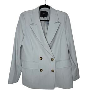 7 FOR ALL MANKIND / dusty blue double breasted oversized blazer / M
